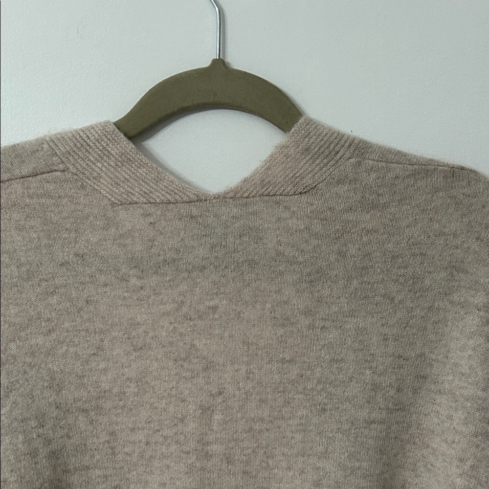 Pure Collection Cashmere Sweater Women's Medium Open Front Luxury Beige Cardigan - Picture 4 of 16